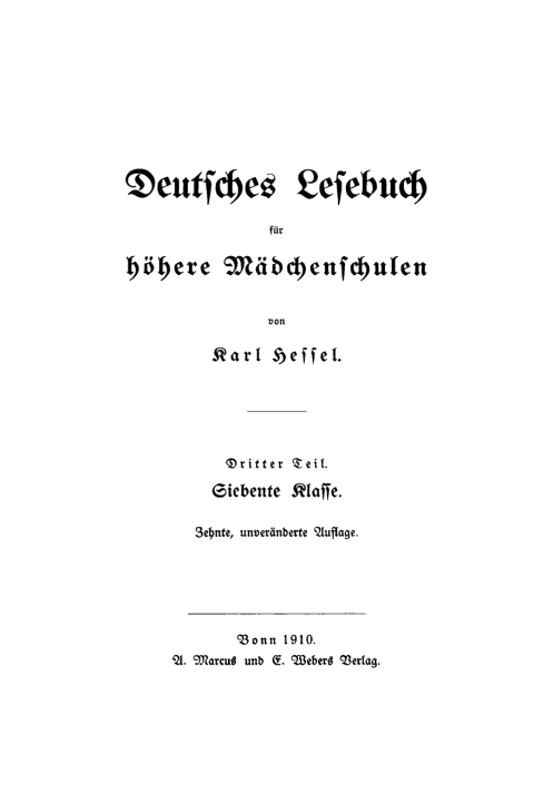 Cover image for book Siebente Klasse