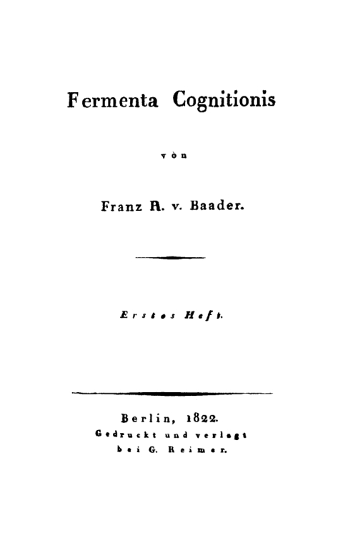Cover image for book Fermenta cognitionis, Heft 1.