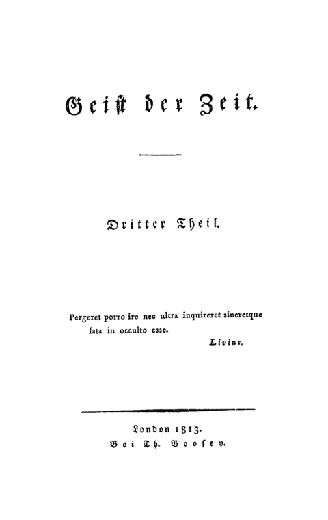 Ernst Moritz Arndt: Geist der Zeit. Teil 3 