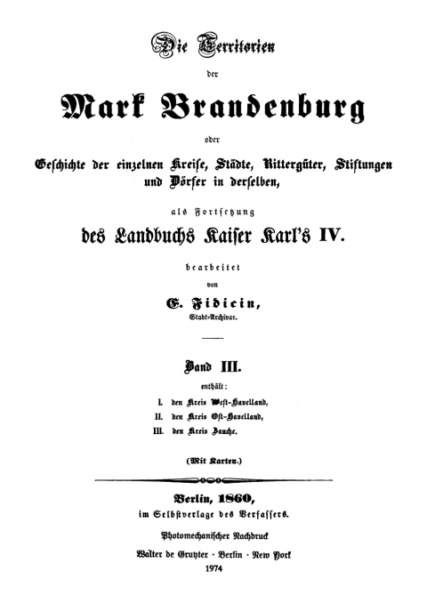 Cover image for book Das Havelland. Der Kreis West-Havelland. Der Zauchsche Kreis