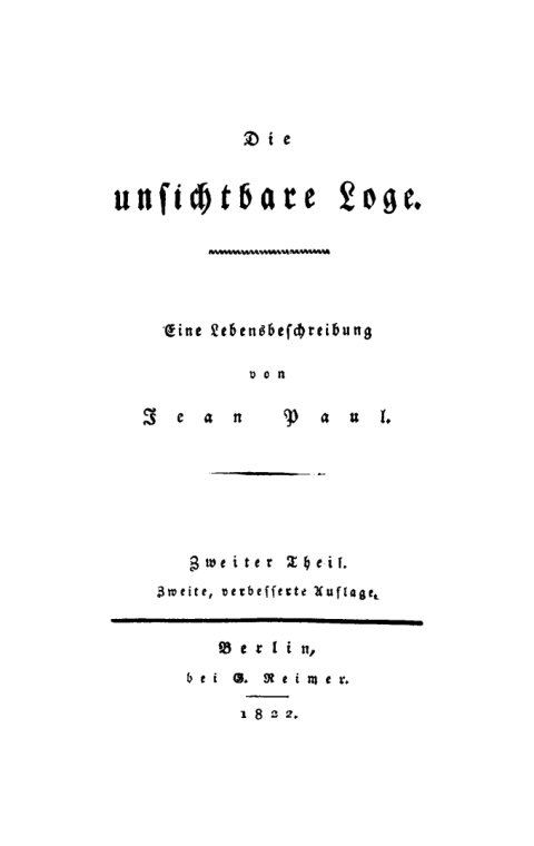 Cover image for book Die unsichtbare Loge. Eine Lebensbeschreibung