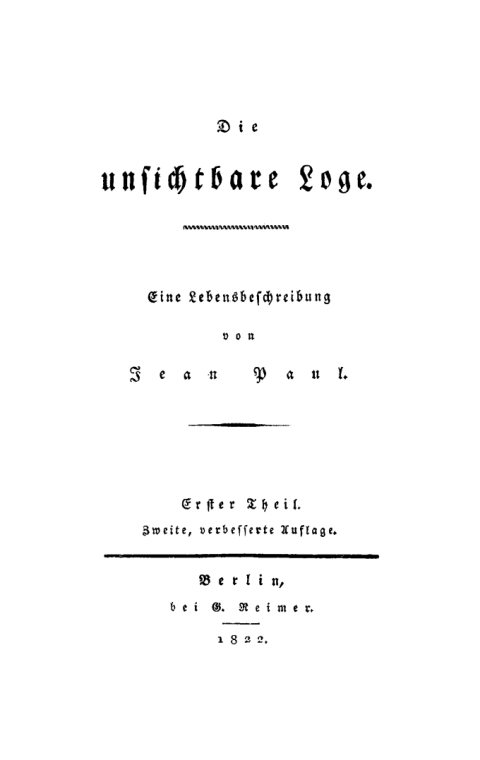 Cover image for book Die unsichtbare Loge. Eine Lebensbeschreibung