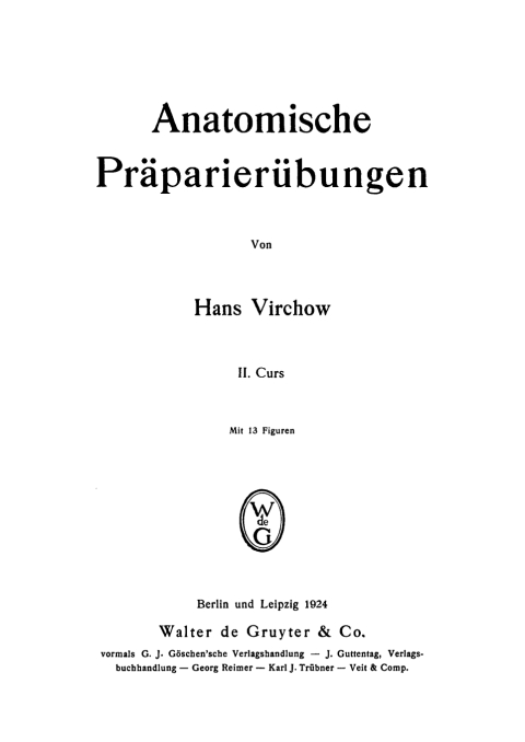 Cover image for book Anatomische Präparierübungen