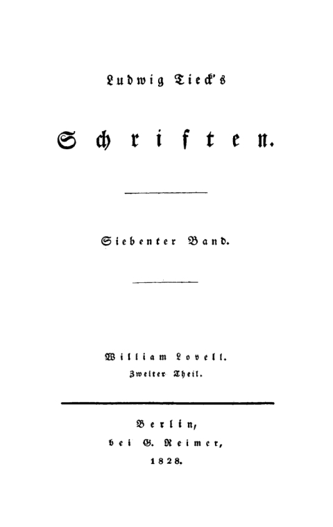 Cover image for book William Lovell, Zweiter Theil