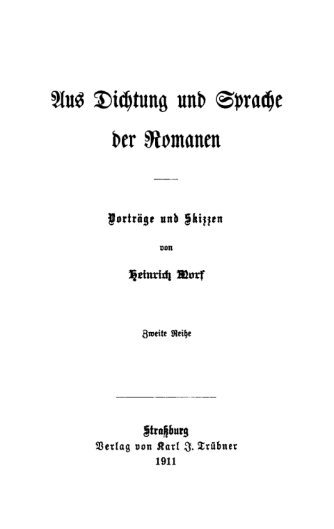 Cover image for book Aus Dichtung und Sprache der Romanen