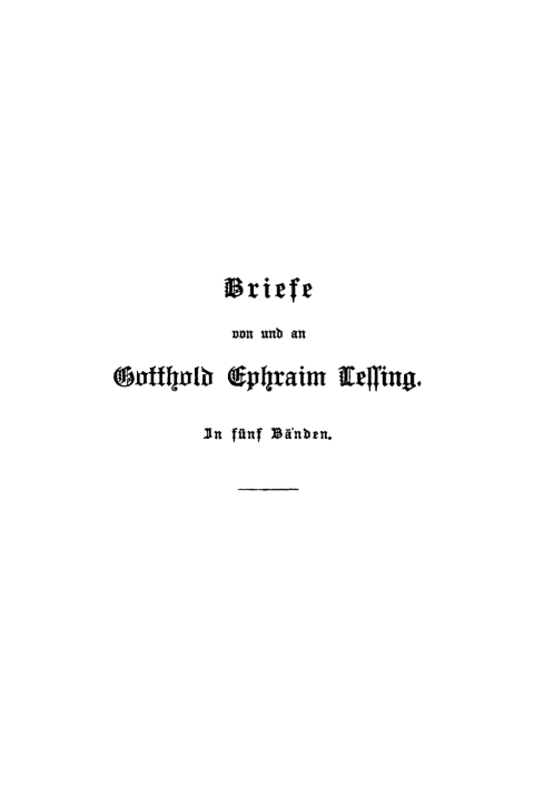 Cover image for book Briefe an Lessing aus den Jahren 1771–1773
