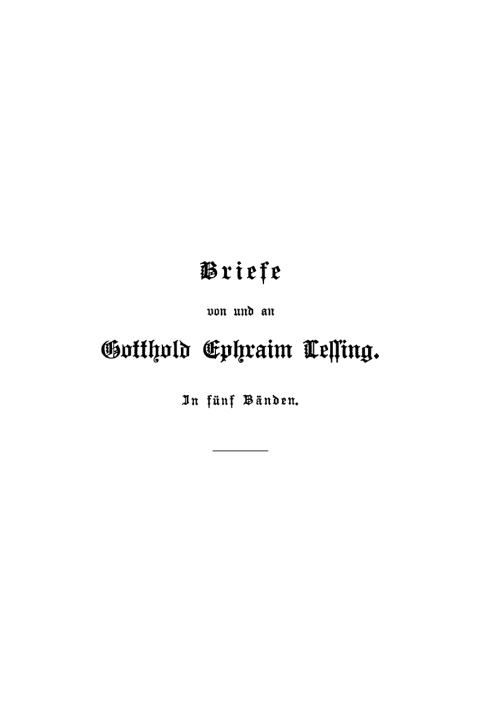 Cover image for book Briefe an Lessing aus den Jahren 1774–1781