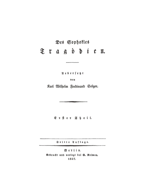 Cover image for book Des Sophokles Tragödien