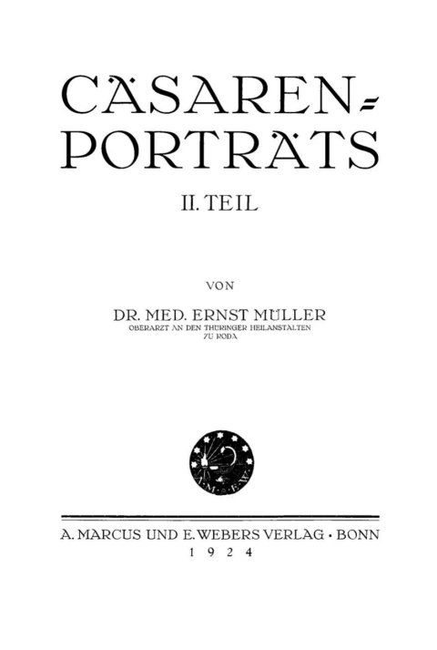 Cover image for book Ernst Müller: Cäsaren-Porträts. Teil 2