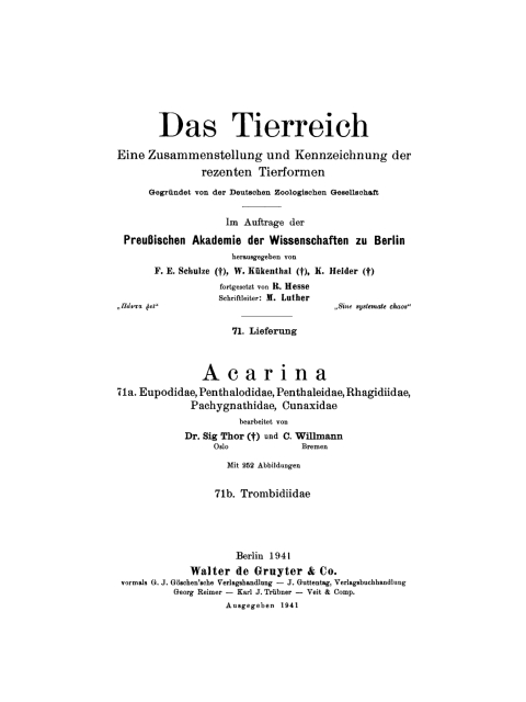 Cover image for book Acarina