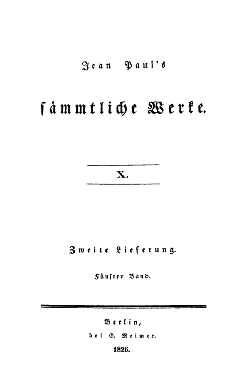Cover image for book Zweite Lieferung. Fünfter Band: Hesperus oder 45 Hundposttage. Eine Lebensbeschreibung