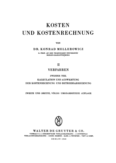 Cover image for book Verfahren, II