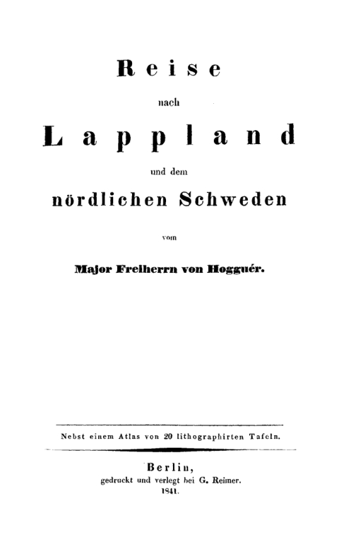Cover image for book Reise nach Lappland und dem nördlichen Schweden
