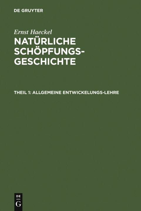 Cover image for book Allgemeine Entwickelungs-Lehre