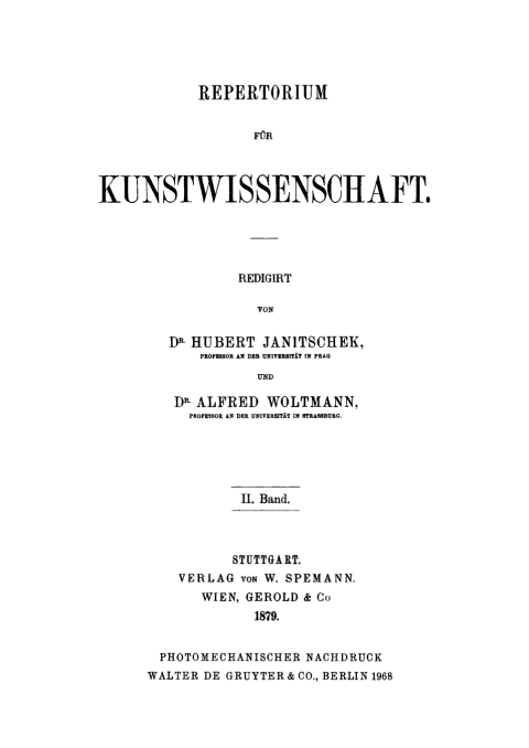 Cover image for book Repertorium für Kunstwissenschaft. Band 2