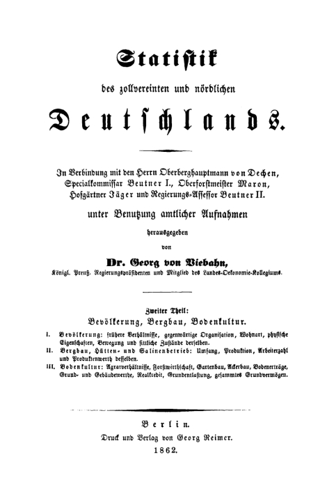 Cover image for book Bevölkerung, Bergbau und Bodenkultur