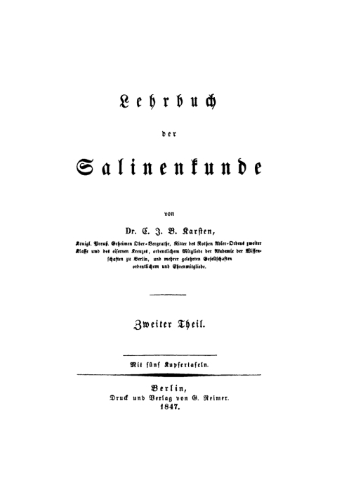 Cover image for book Lehrbuch der Salinenkunde. Teil 2