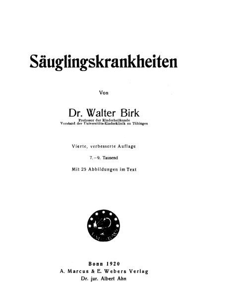 Cover image for book Säuglingskrankheiten