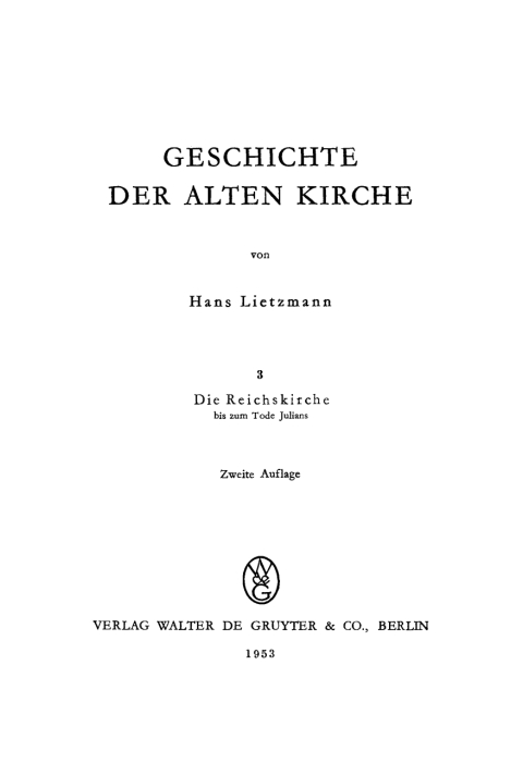 Cover image for book Die Reichskirche bis zum Tode Julians