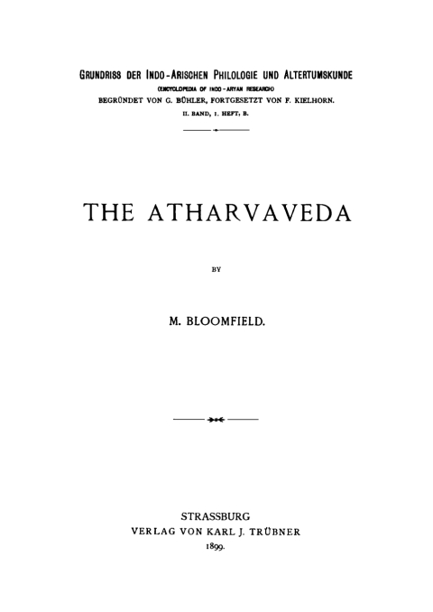 Cover image for book The Atharvaveda