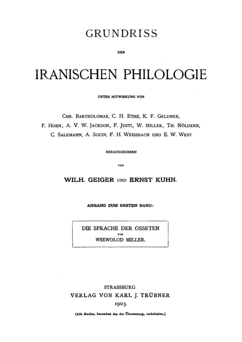 Cover image for book Die Sprache der Osseten