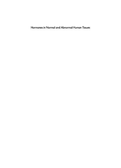 Cover image for book Hormones in normal and abnormal human tissues. Volume 2