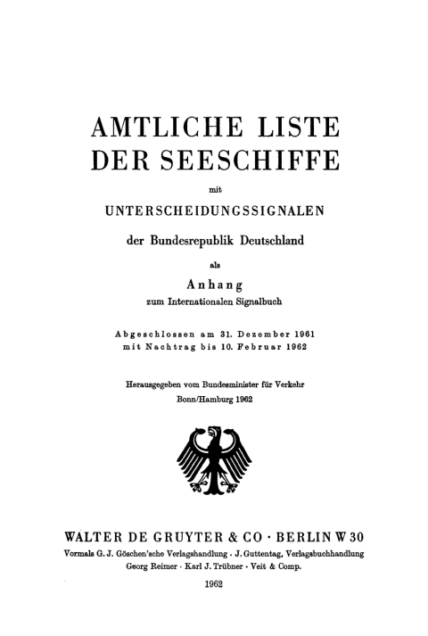 Cover image for book 31 Dez. 1961, mit Nachtrag bis 10. Februar 1962