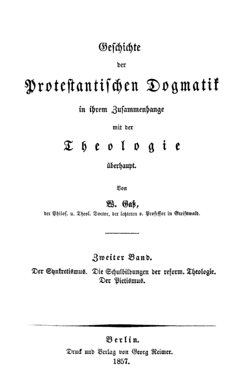 Cover image for book Der Synkretismus. Die Schulbildungen der reformirten Theologie. Der Pietismus