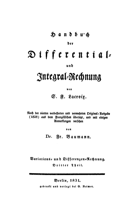 Cover image for book Variations- und Differential- Rechnung