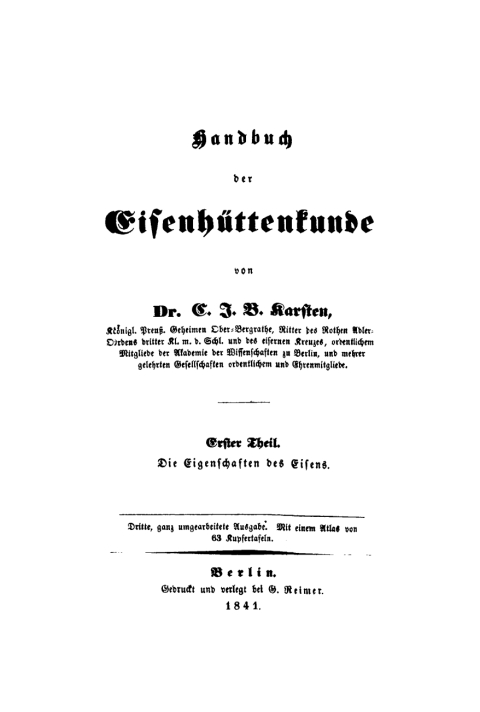 Cover image for book Die Eigenschaften des Eisens