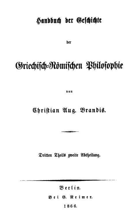 Cover image for book Handbuch der Geschichte der Griechisch-Römischen Philosophie Theil 3, Abtheilung 2