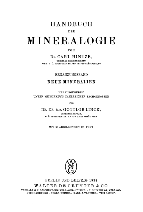 Cover image for book Neue Mineralien