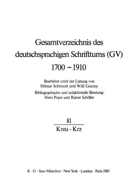 Cover image for book Kreu - Krz