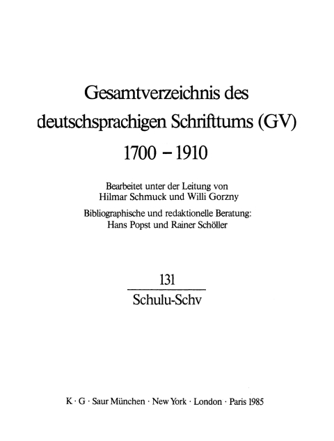 Cover image for book Schulu - Schv