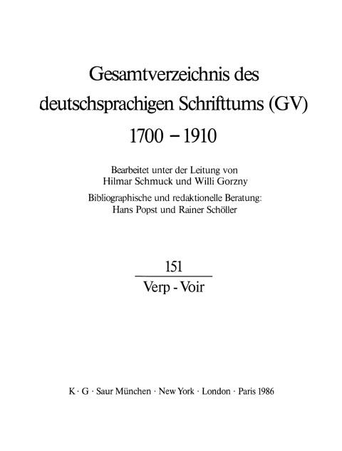 Cover image for book Verp - Voir