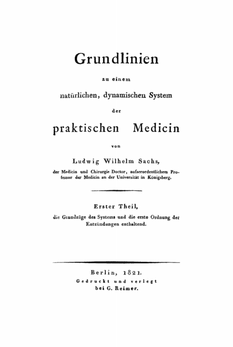 Cover image for book Die Grundzüge des Systems und die erste Ordnung der Entzündungen enthaltend