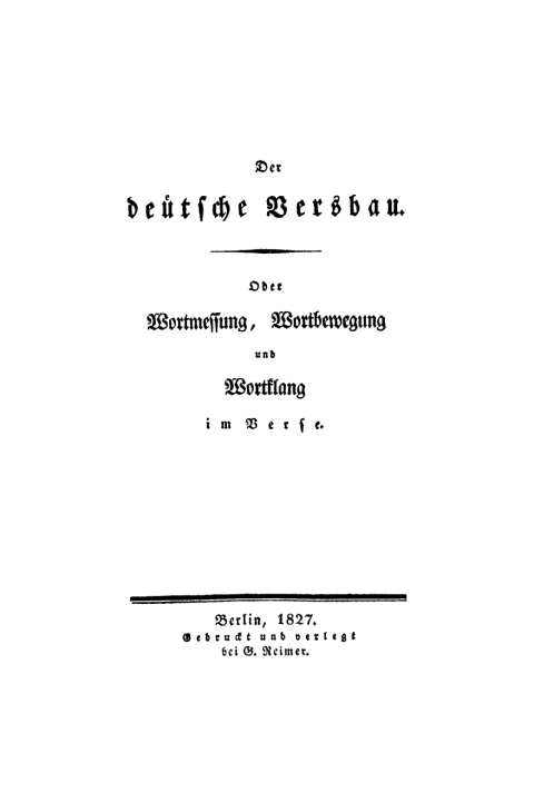 Cover image for book Der deutsche Versbau