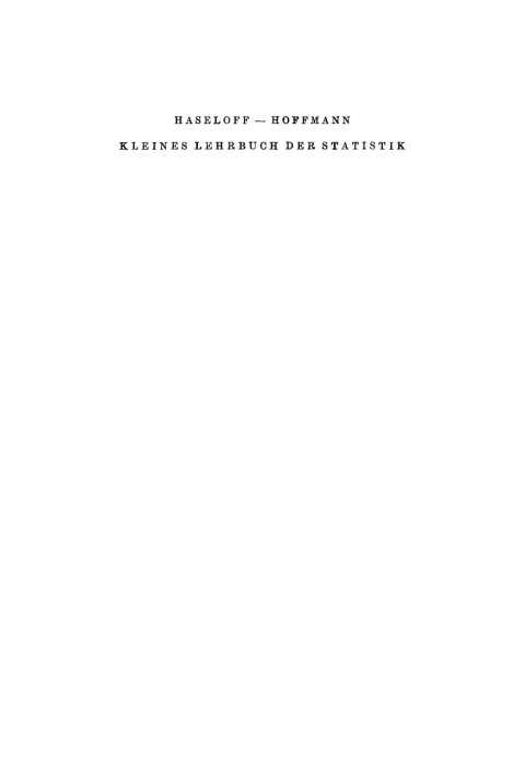 Cover image for book Kleines Lehrbuch der Statistik