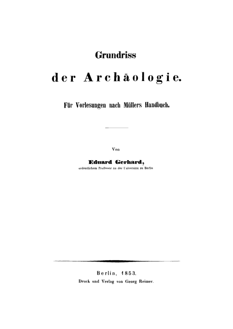 Cover image for book Grundriss der Archaeologie