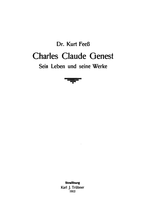 Cover image for book Charles Claude Genest