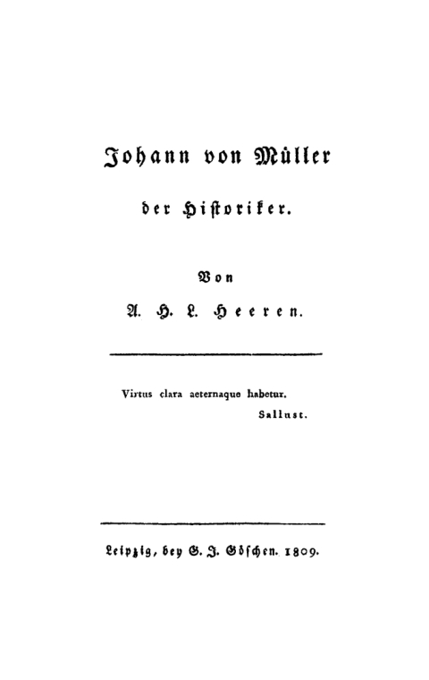 Cover image for book Johann von Müller, der Historiker