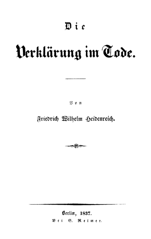 Cover image for book Die Verklärung im Tode