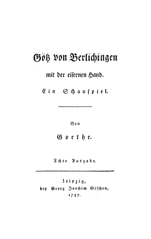 Cover image for book Götz von Berlichingen mit der eisernen Hand