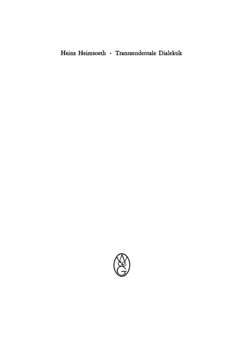Cover image for book Ideenlehre und Paralogismen