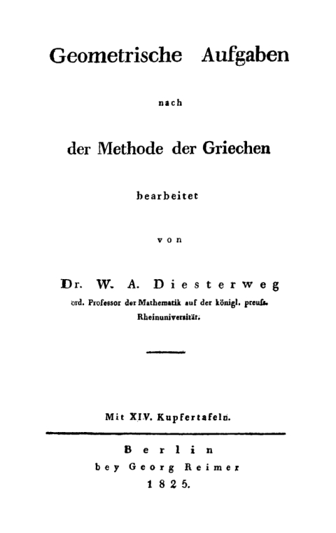 Cover image for book Geometrische Aufgaben nach der Methode der Griechen bearbeitet