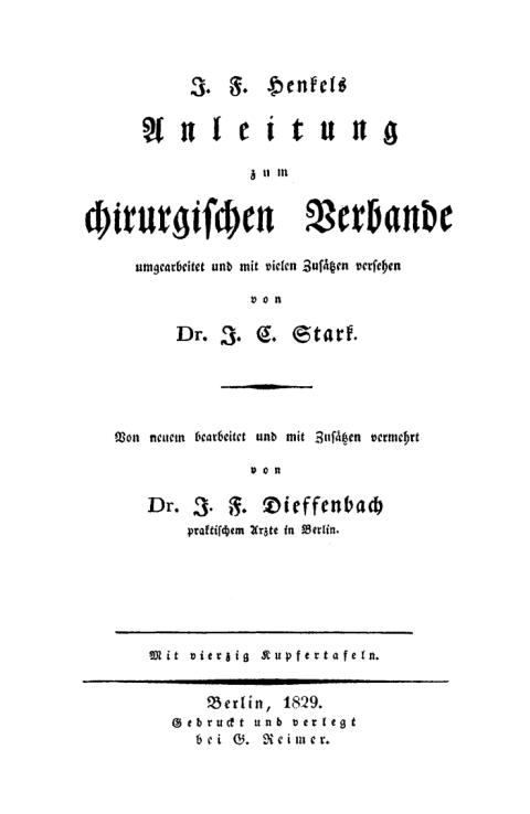 Cover image for book Anleitung zum chirurgischen Verbande