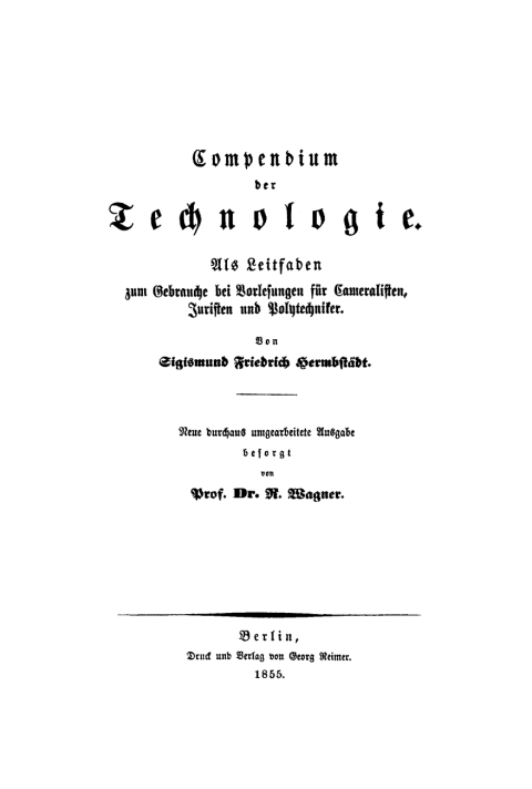 Cover image for book Compendium der Technologie