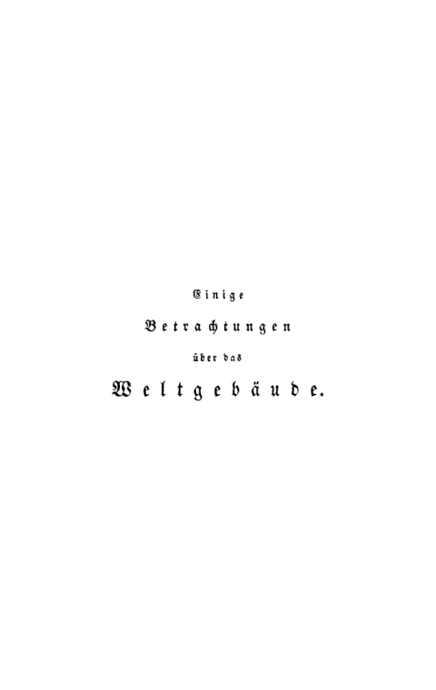 Cover image for book Einige Betrachtungen über das Weltgebäude