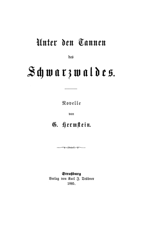Cover image for book Unter den Tannen des Schwarzwaldes
