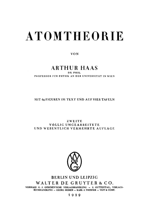 Cover image for book Atomtheorie